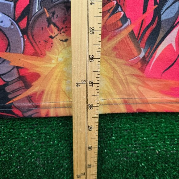 Marvel Deadpool Tshirt Mens Large Red Short Sleeve Graphic Comics All Over Print - Picture 5 of 7